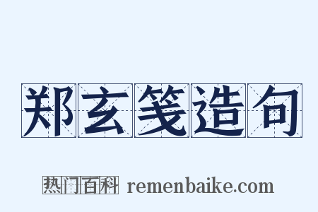 郑玄笺造句是什么意思的图片